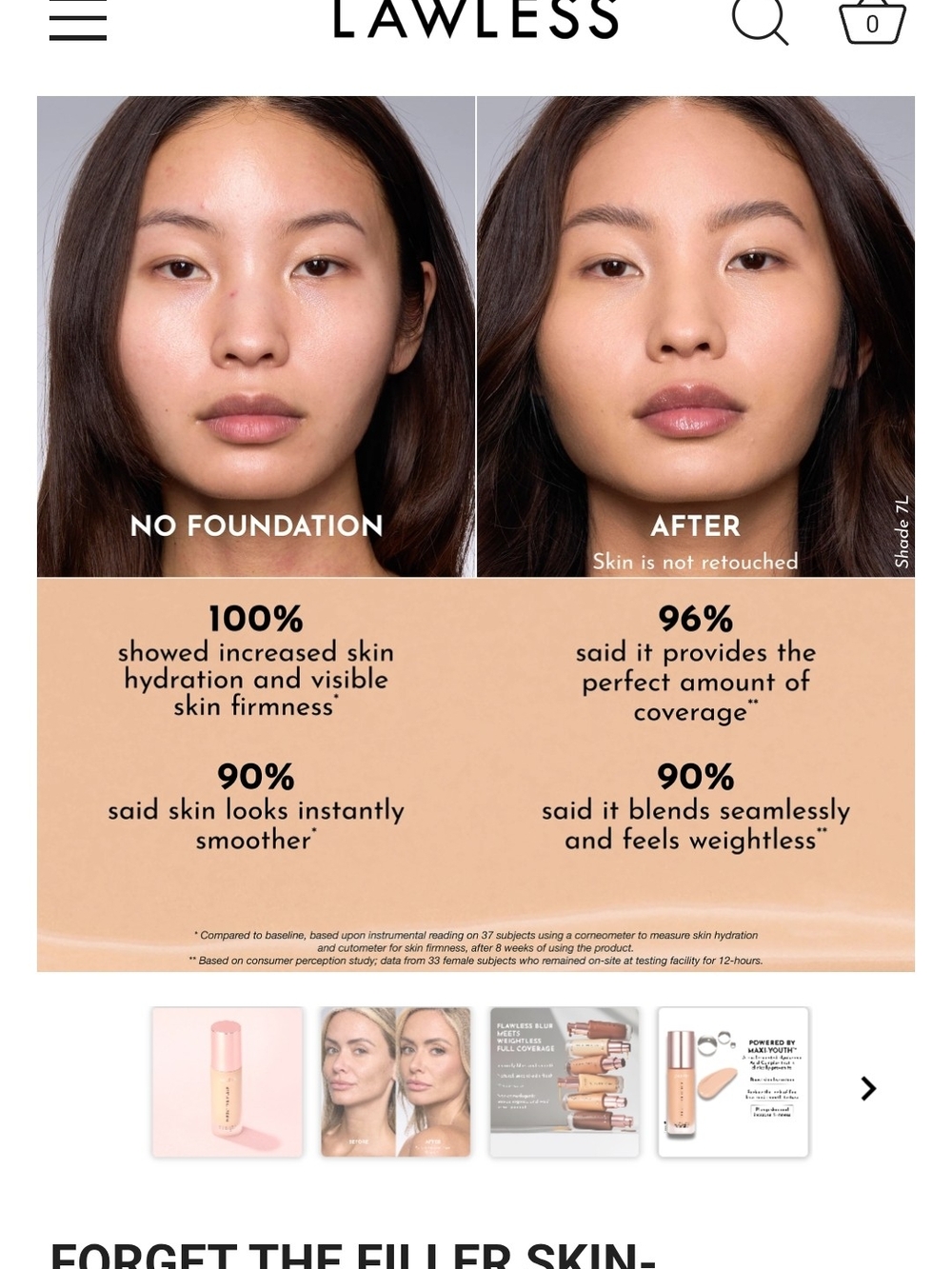 LAWLESS Forget The Filler Foundation - 4L - Picture 5 of 10